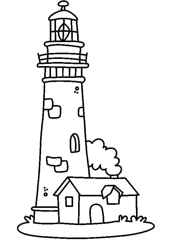 ระบายสี ประภาคารและบ้าน