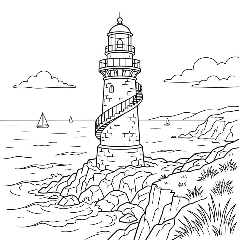 ระบายสี ประภาคารพันเกลียว