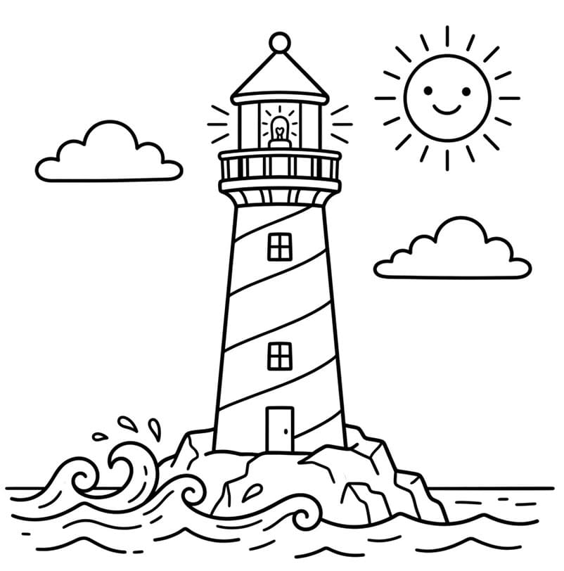 ระบายสี ประภาคารแสงอาทิตย์