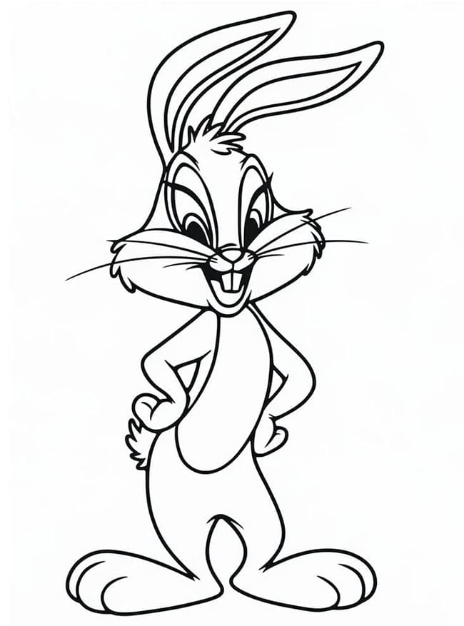 ระบายสี รูปภาพโลล่า บันนี่ ฟรี
