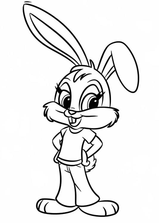 ระบายสี รูปภาพโลล่า บันนี่