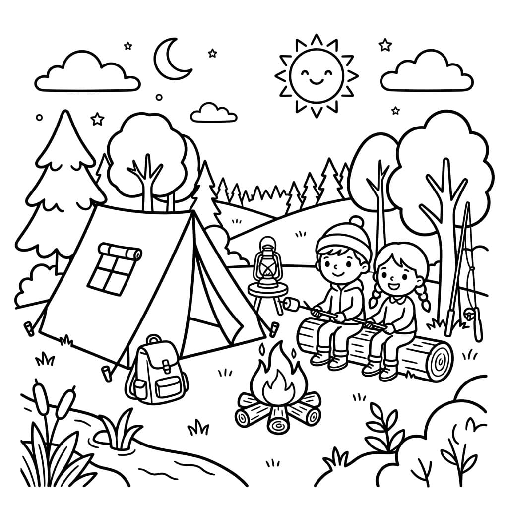 ระบายสี สนุกกับการตั้งแคมป์