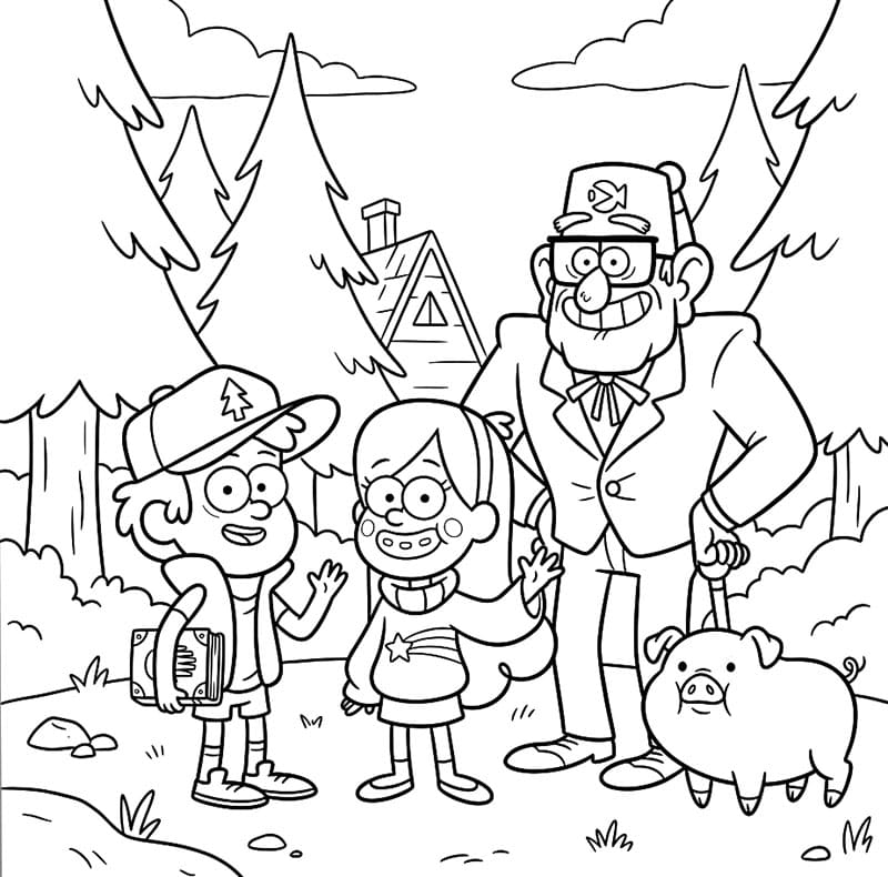 ระบายสี ตัวละครจาก แกร์วิตี้ฟอล