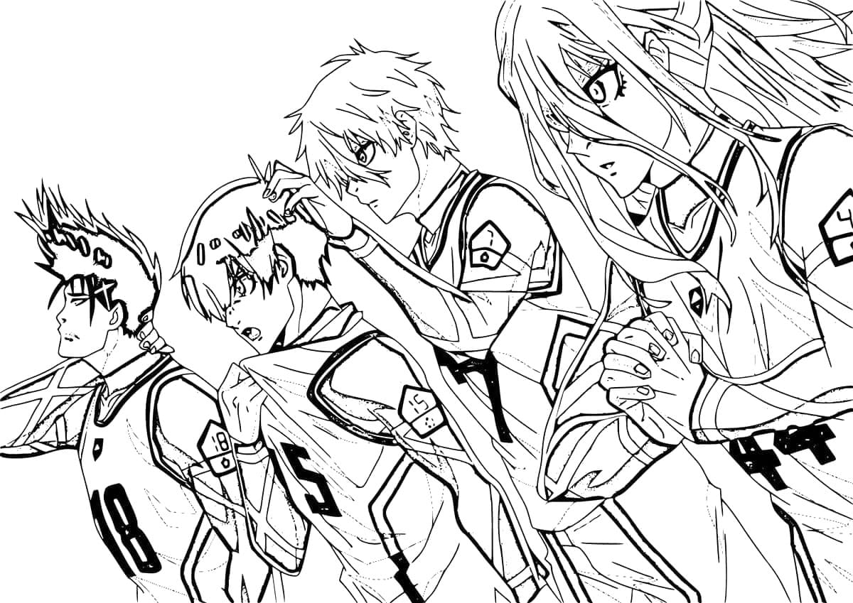 ระบายสี ตัวละครอนิเมะ ขังดวลแข้ง