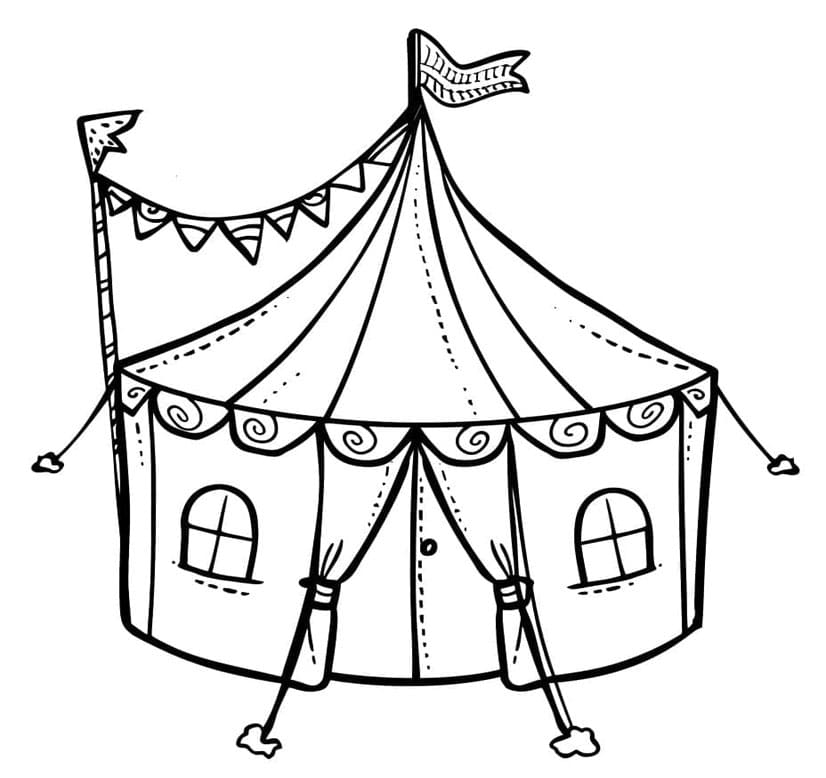 ระบายสี เต็นท์ละครสัตว์