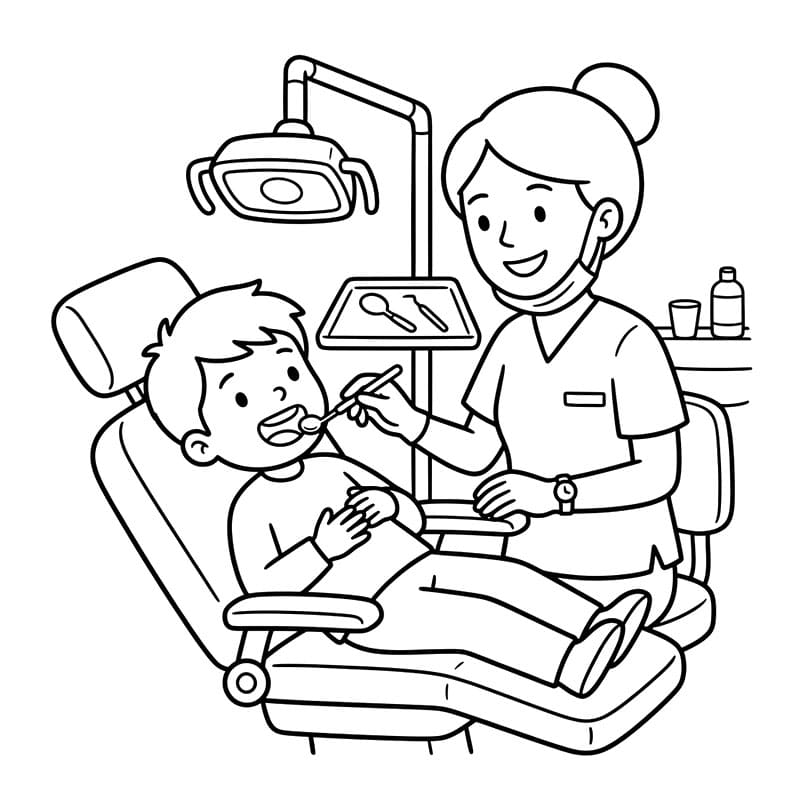 ระบายสี ทันตแพทย์ การตรวจฟัน