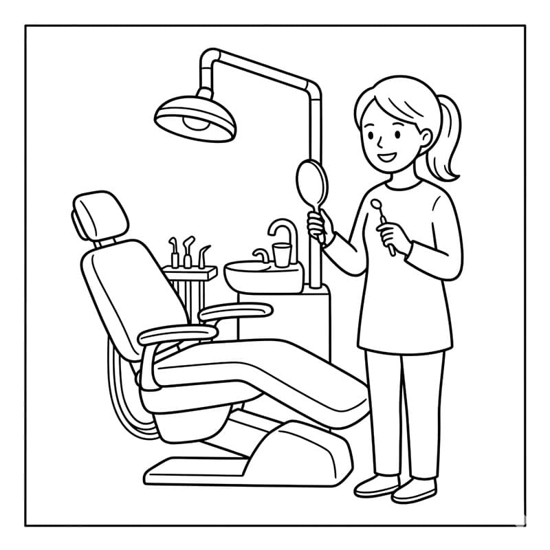ระบายสี ทันตแพทย์ปกติ