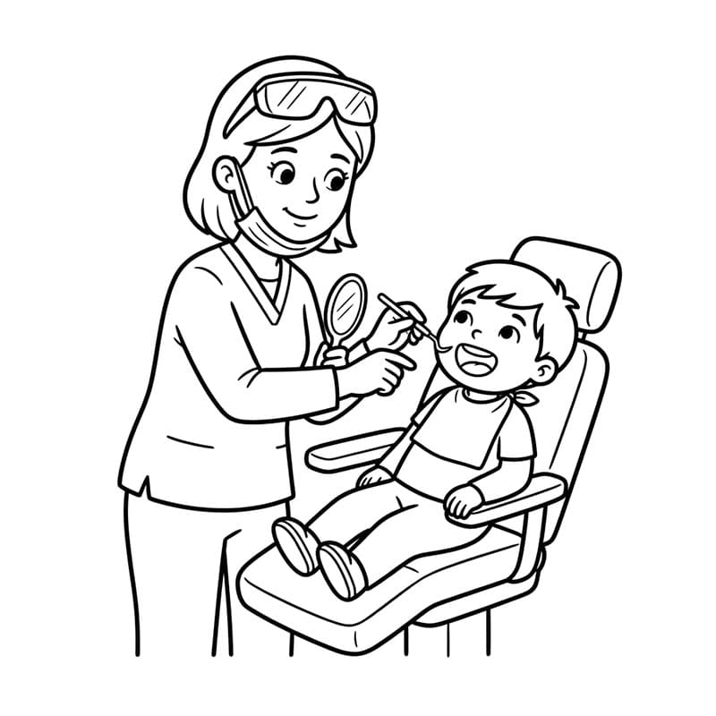 ระบายสี ทันตแพทย์ที่มีลูก