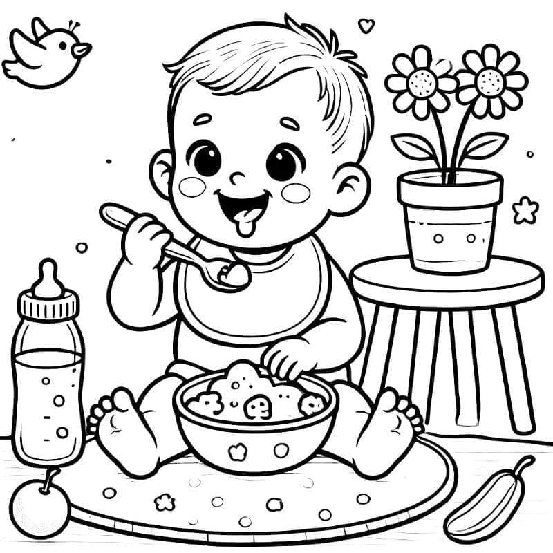 ระบายสี ทารก การกิน