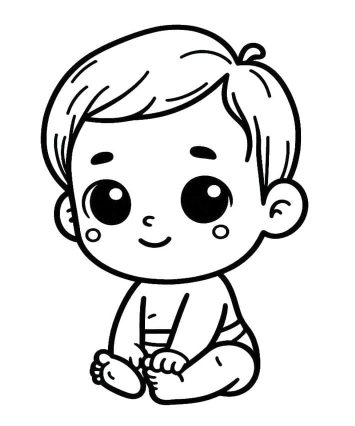 ระบายสี ทารก นั่ง