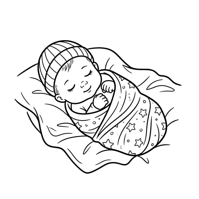 ระบายสี ทารก นอนหลับ