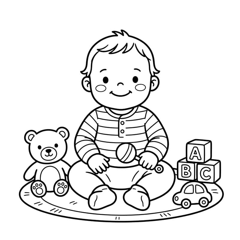 ระบายสี ทารก พิมพ์ฟรี