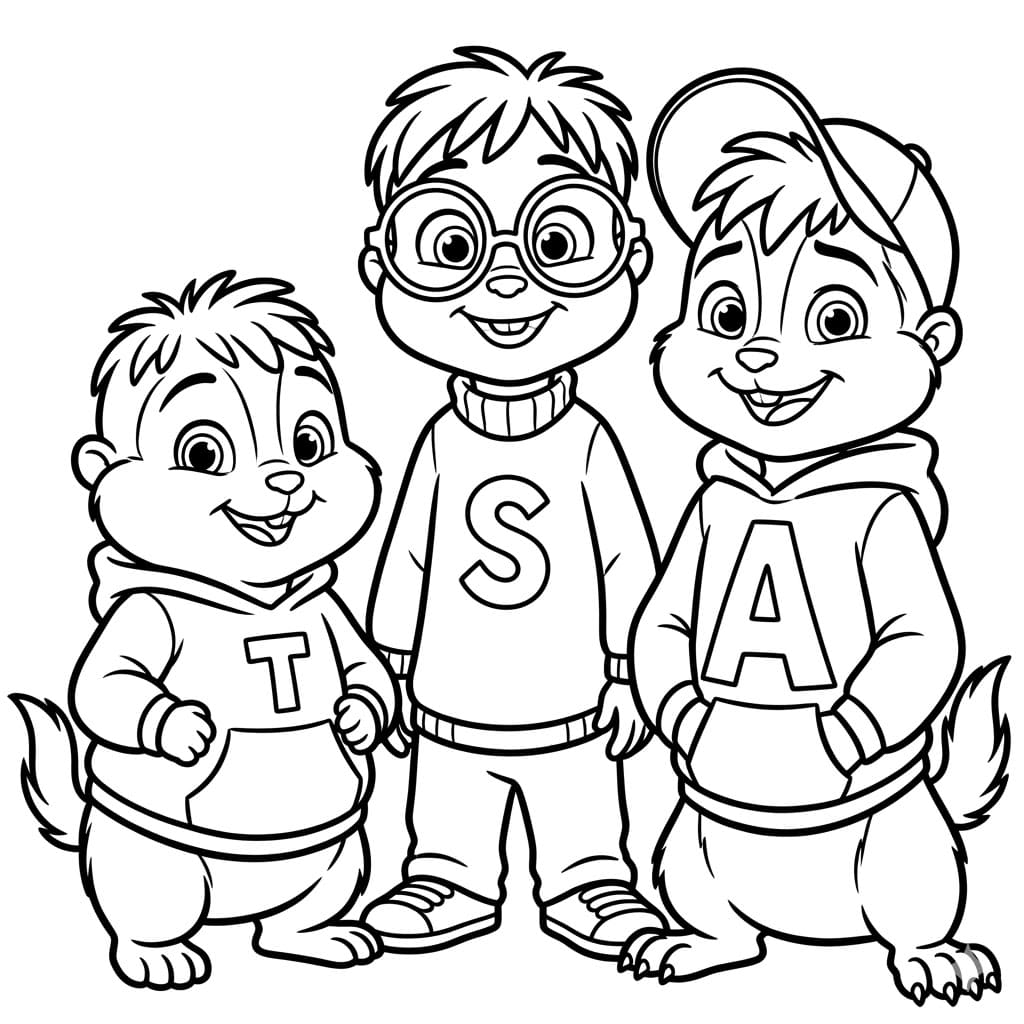 ระบายสี ทีมแอลวินโชว์ตัวอักษร