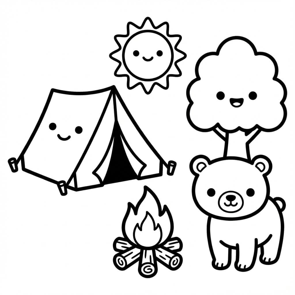 ระบายสี ทริปแคมป์ปิ้งสุดแสนสนุก