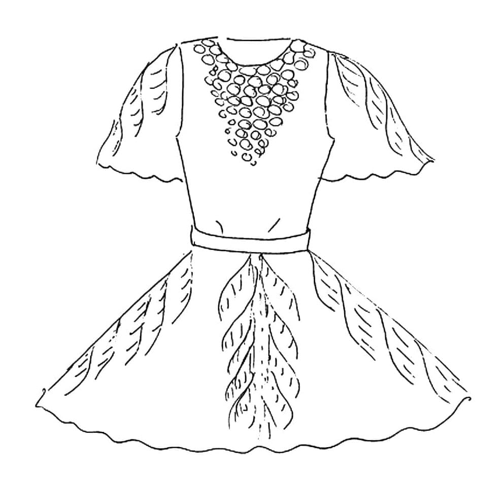 ระบายสี วาดรูปชุดเดรสฟรี