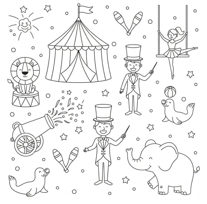 ระบายสี เวทีละครสัตว์ใหญ่