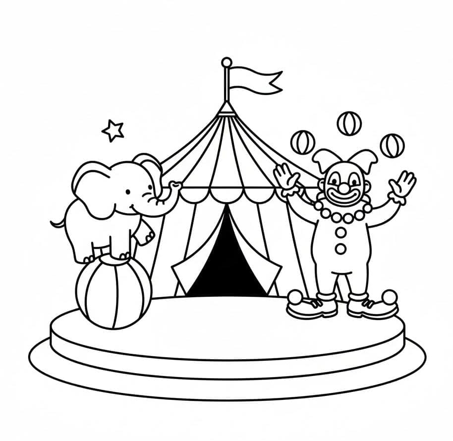 ระบายสี เวทีละครสัตว์กลาง