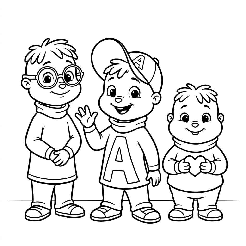 ระบายสี แอลวินโบกมือทักทาย