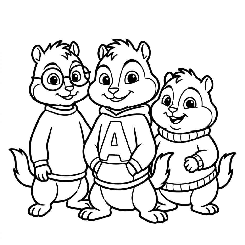 ระบายสี อัลวินกับสหายชิพมังค์จอมซน