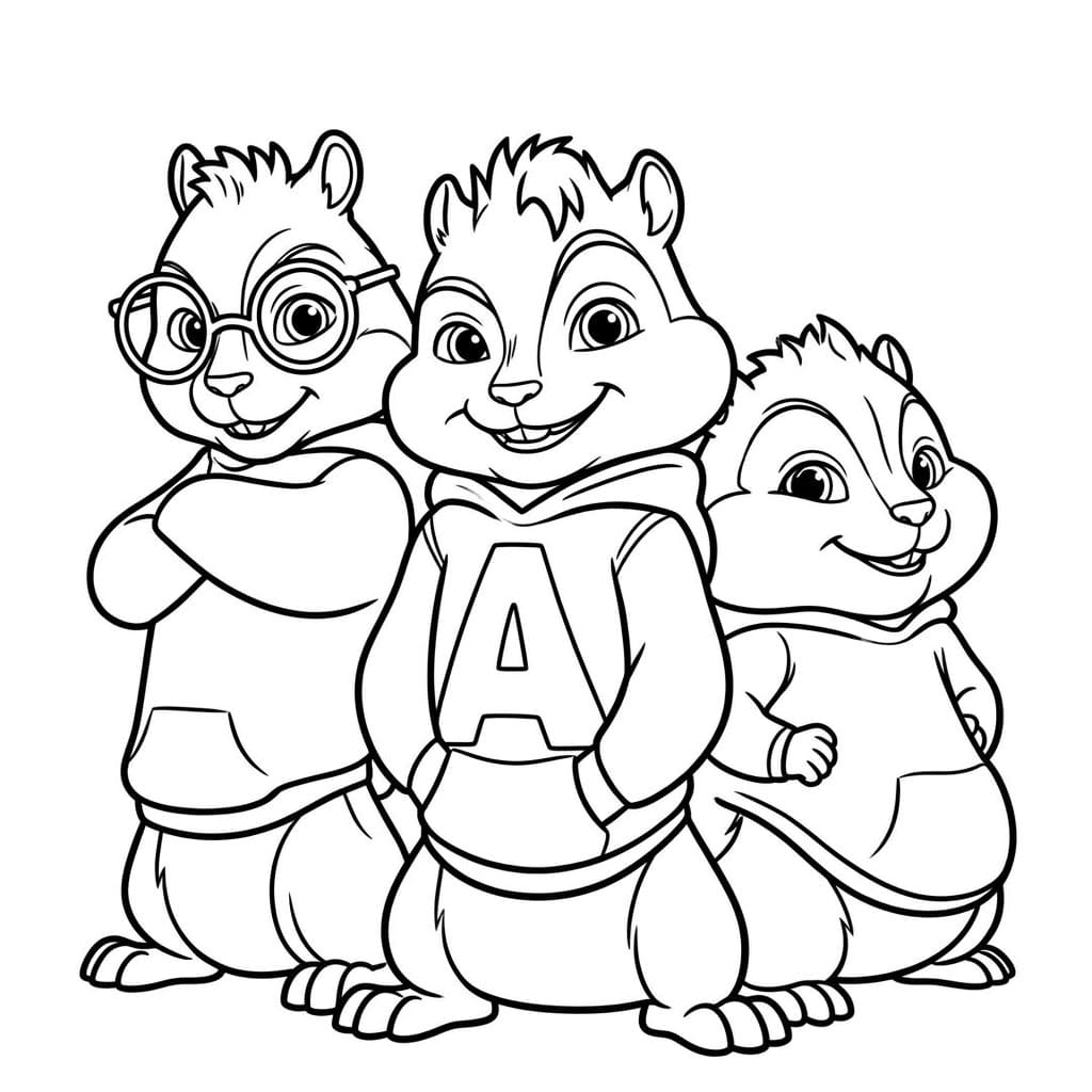 ระบายสี แอลวินและผองเพื่อนสุดน่ารัก