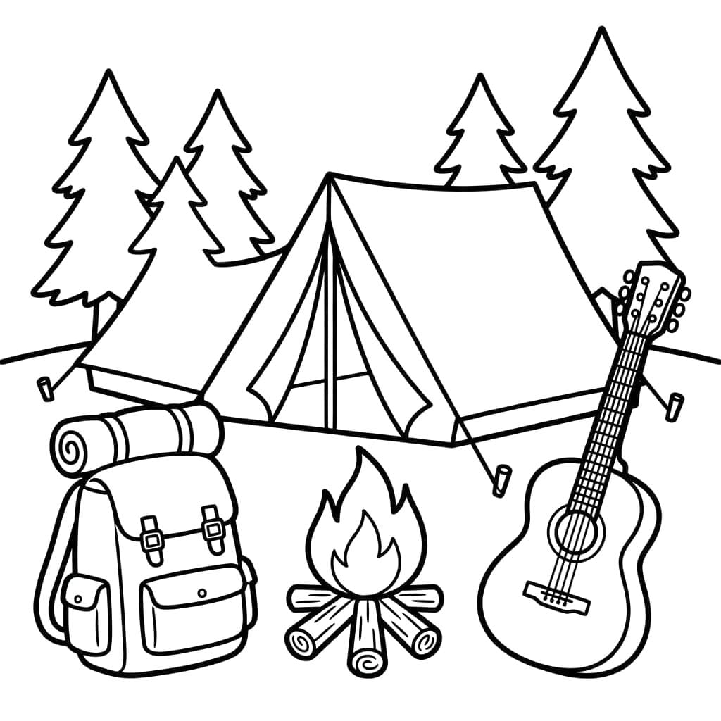 ระบายสี อุปกรณ์ตั้งแคมป์
