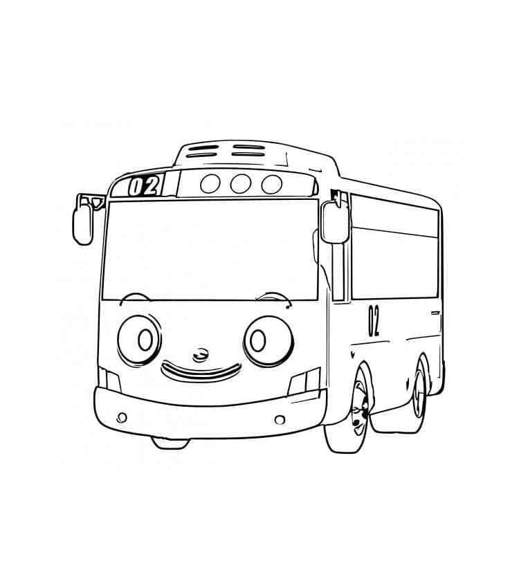 ระบายสี รถบัสน้อยทาโย ภาพวาดของ