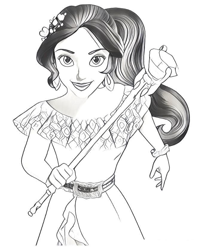 ระบายสี ภาพวาดเจ้าหญิงเอเลน่า