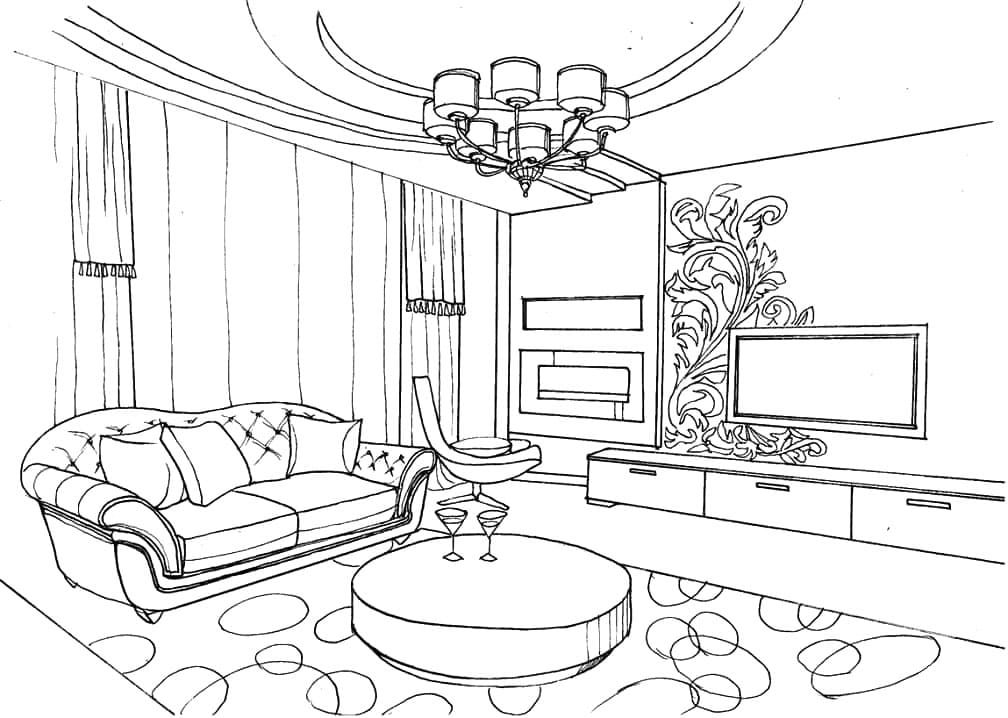 ระบายสี วาดภาพห้องนั่งเล่นฟรี