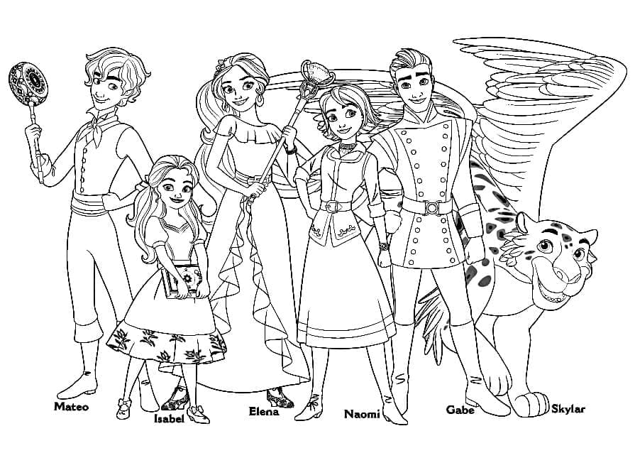 ระบายสี เอเลน่าแห่งอวาลอร์ ตัวละครจาก
