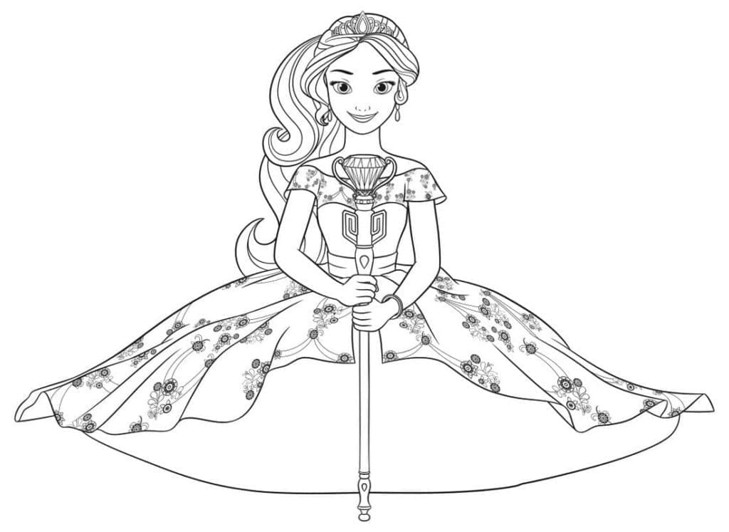 ระบายสี เอเลน่ากับไม้กายสิทธิ์