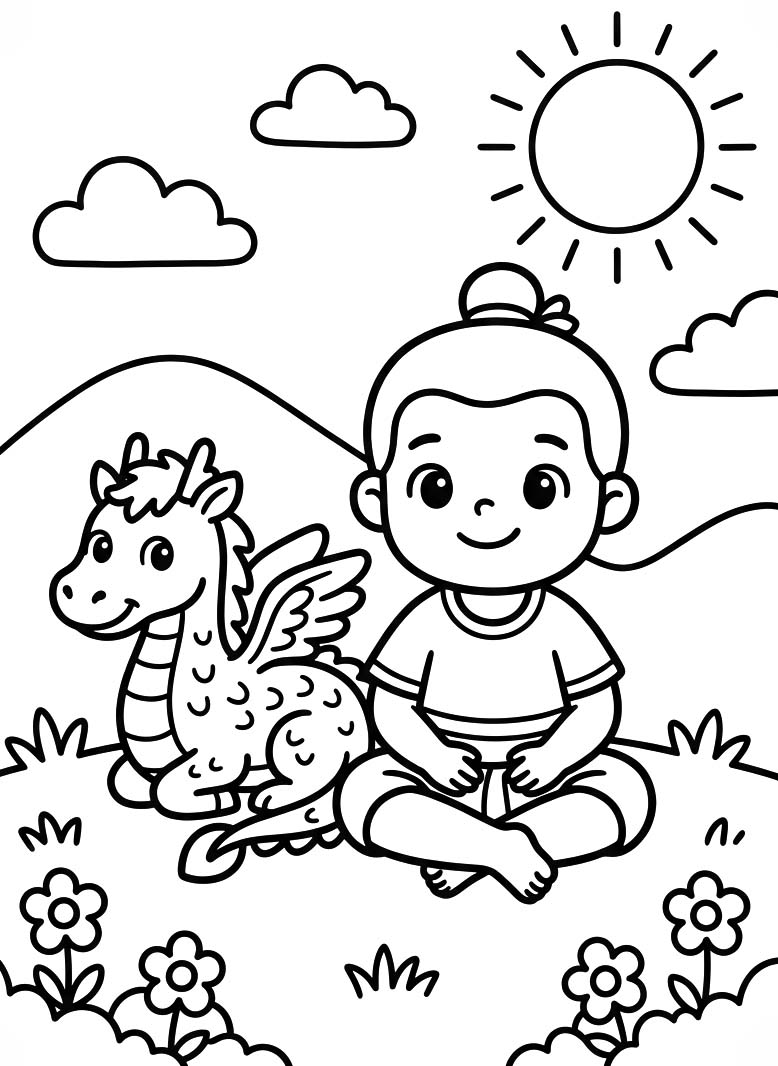 ระบายสี สุดสาคร นั่ง