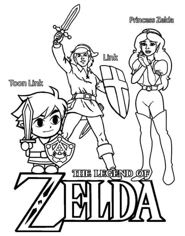 ระบายสี ตัวละครในเกม เดอะเลเจนด์ออฟเซลดา