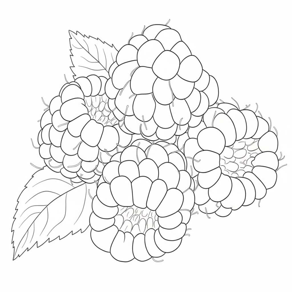 ระบายสี วาด ราสเบอร์รี่ เรียบง่าย