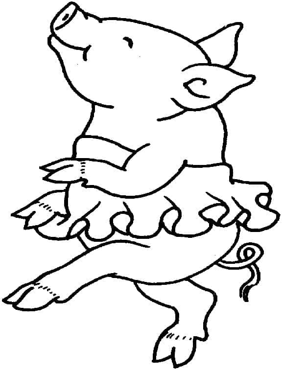 ระบายสี หมูการเต้นรำ