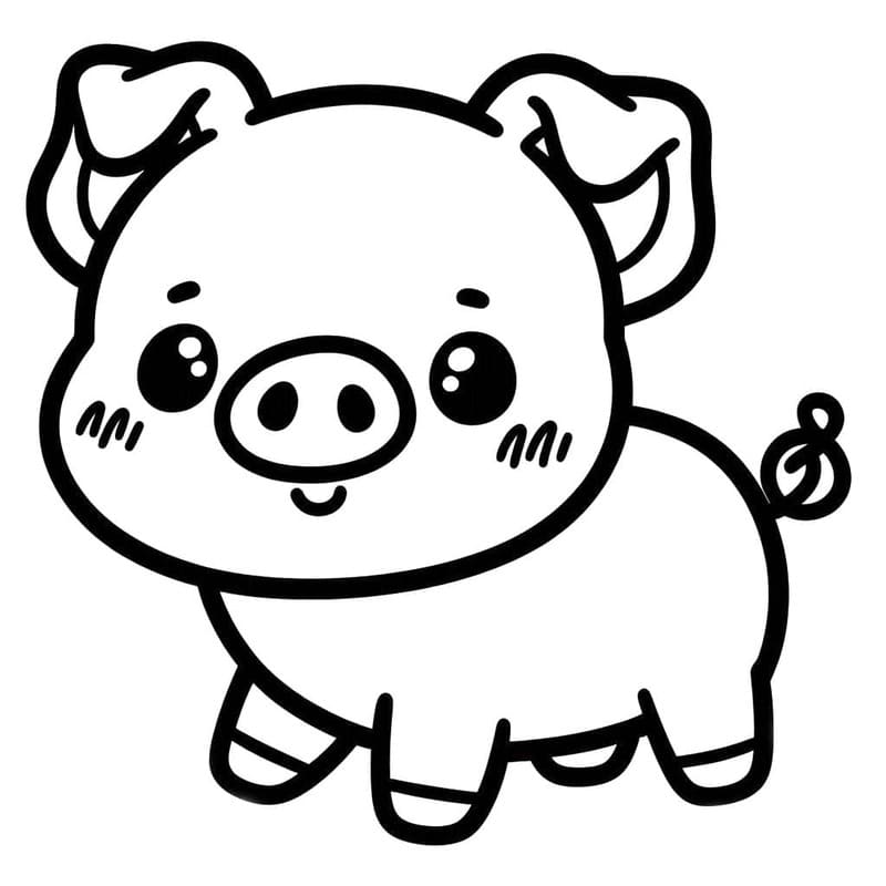 ระบายสี หมูอ้วนท้วน