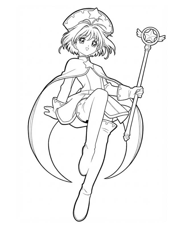 ระบายสี ซากุระ จาก การ์ดแคปเตอร์ ซากุระ