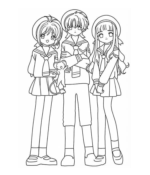 ระบายสี ซากุระ โทโมโย และซาโอรัน