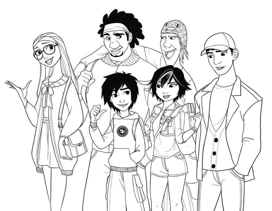 ระบายสี ตัวละครใน บิ๊กฮีโร่ 6
