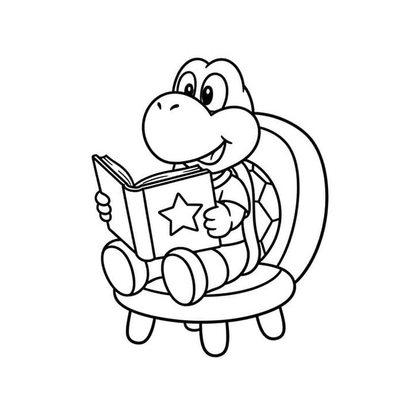 ระบายสี คุปปะอ่านหนังสือ