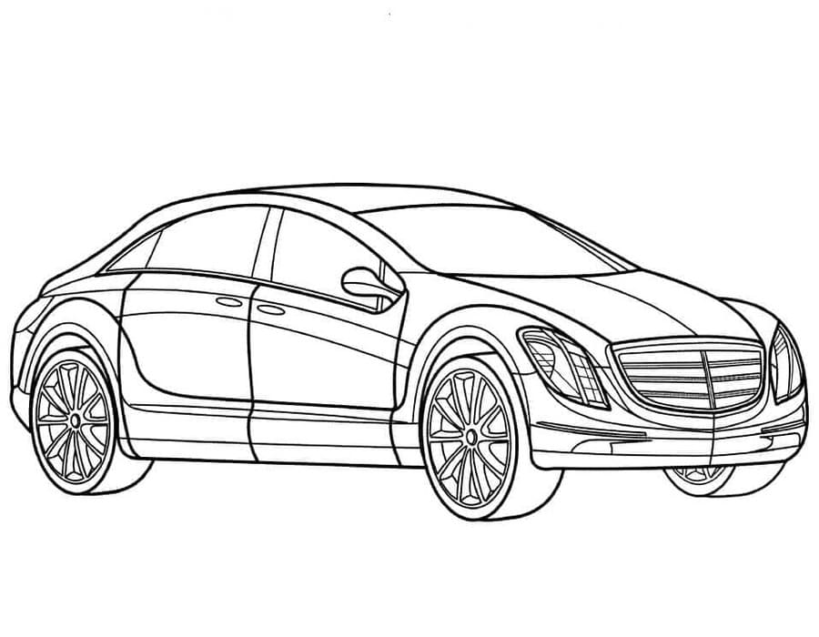 ระบายสี เมอร์เซเดสภาพวาด