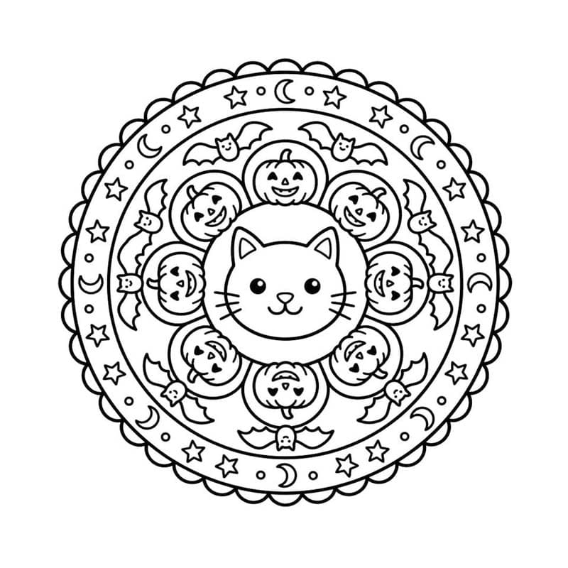 ระบายสี การวาดภาพ ฮาโลวีน มันดาลา