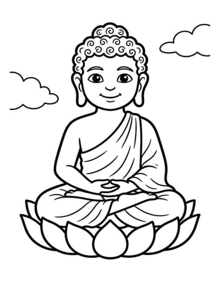 ระบายสี พระและเมฆ