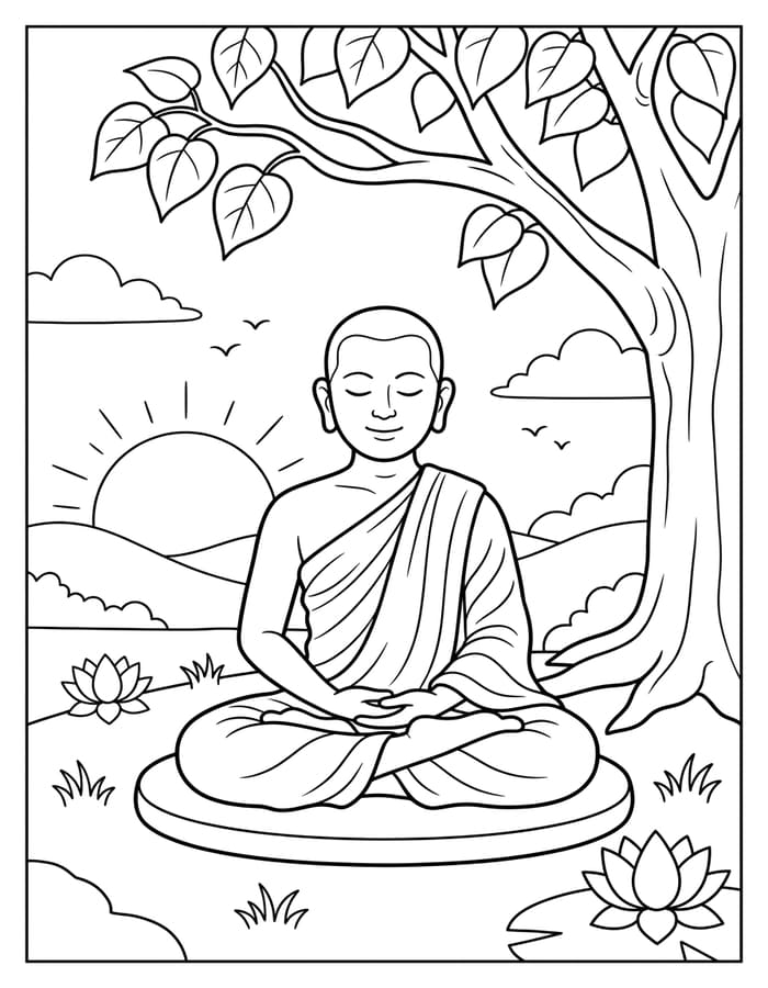 ระบายสี พระตอนรุ่งสาง