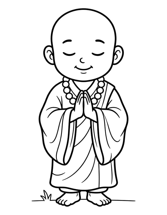 ระบายสี พระยืน