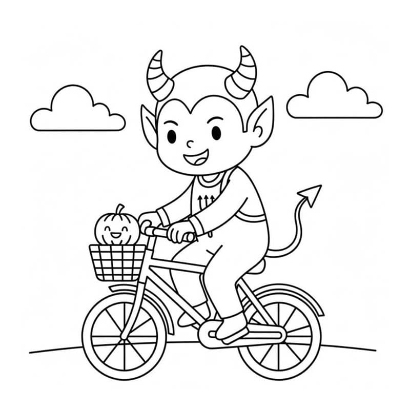 ระบายสี ปีศาจขี่จักรยาน