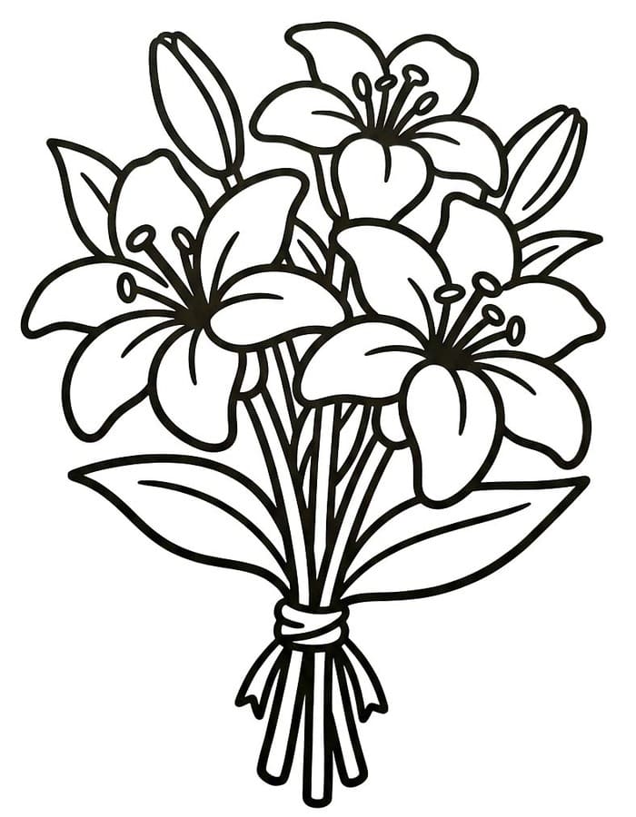 ระบายสี สามลิลี